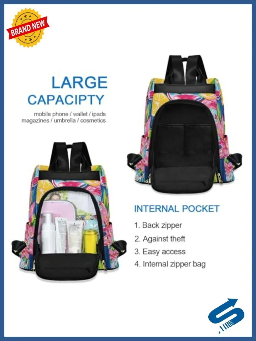 Anti-Theft Fashion Backpack Purse for Women, 3-in-1 Carry, 13.4x5.9x15, 290
